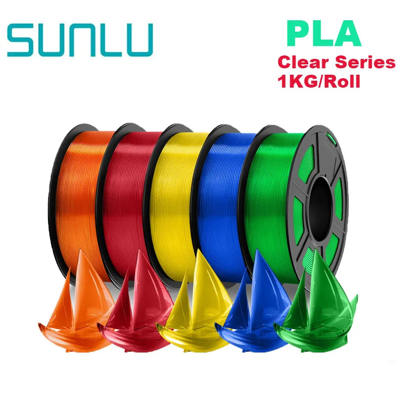 SUNLU 5KG PLA/ PLA Plus Filaments 5 Rolls 3D Filament 1KG/roll 1.75mm 100% Filament Lines Up Neatly For 3D Printing From EU US