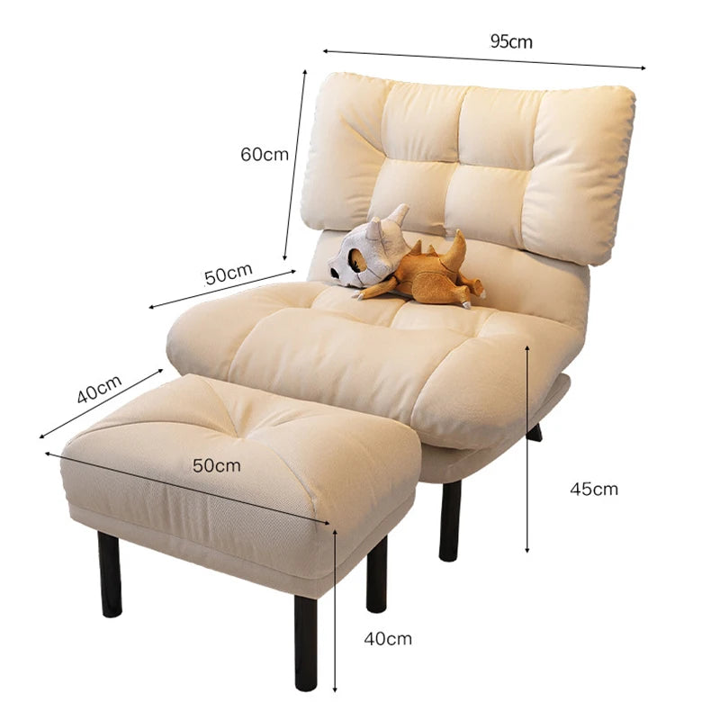 Lazy Sofa Single Recliner Chair With Adjustable Backrest