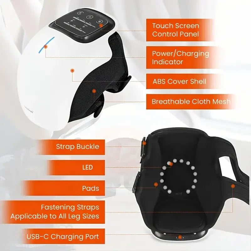 OpeningSmile Cordless Knee Massager With Heat Vibration LED Screen