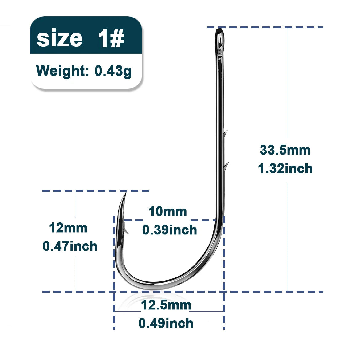 9KM DWLIFE Saltwater Long Shank Beak Hook Live Bait Holder