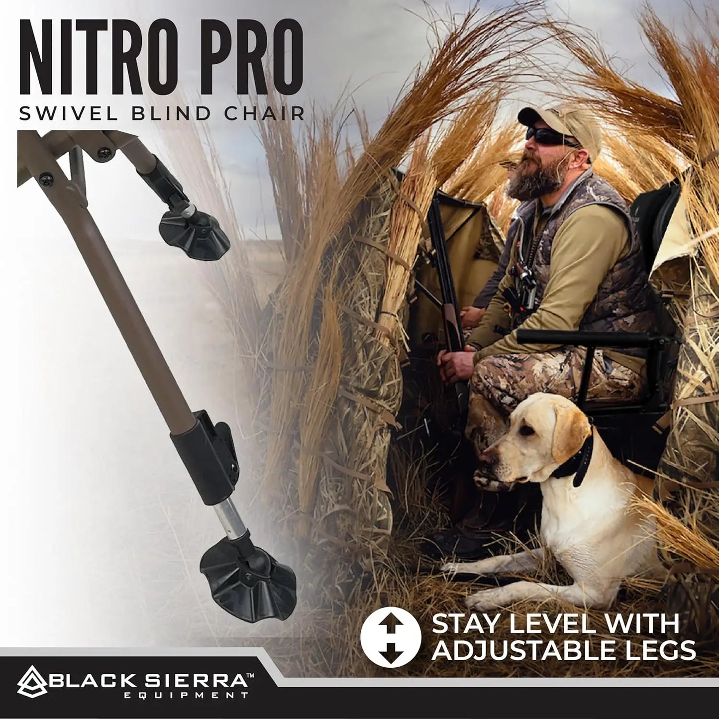 Heavy Duty 360 Swivel Hunting Chair With Padded Armrests