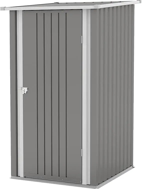 Outdoor Garden Storage Shed With Sloped Roof And Lockable Door