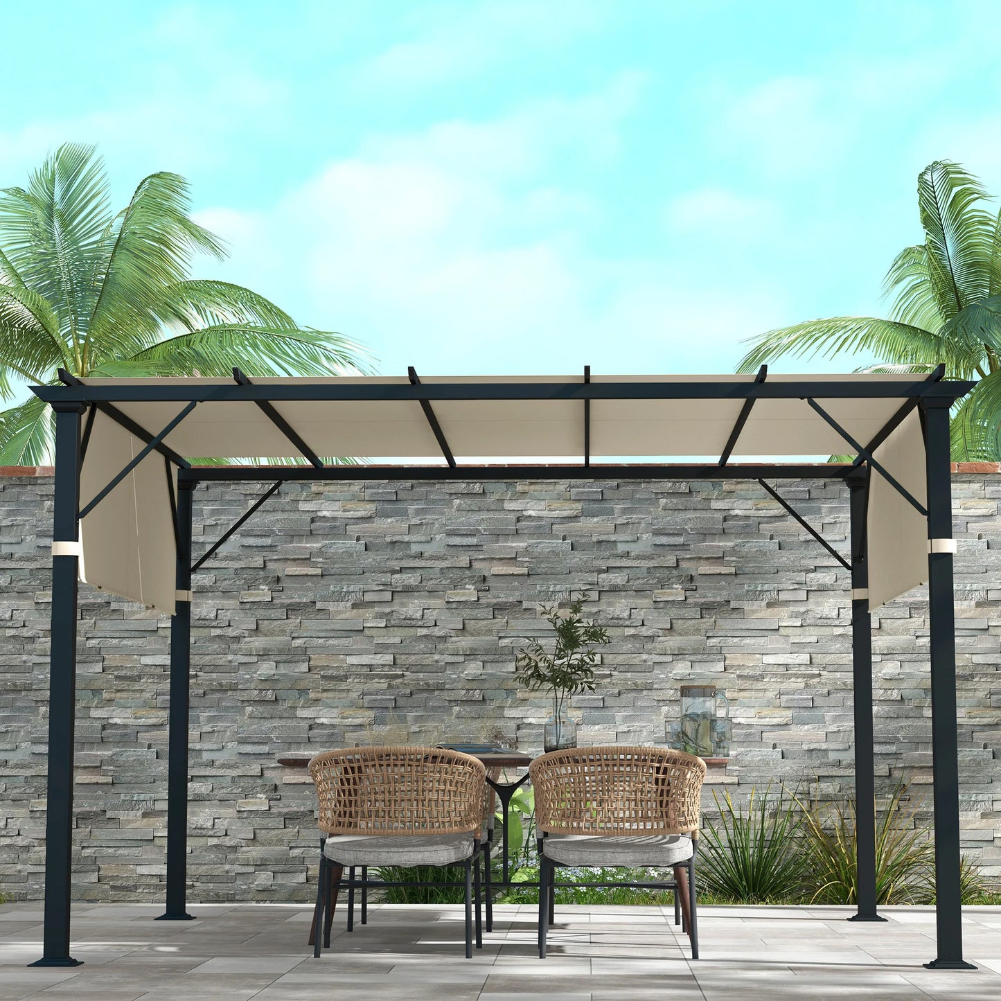 Outsunny Pergola Shade Cover Set for Canopy Protection