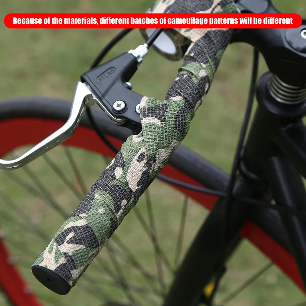 4.5mx5cm Camouflage Adhesive Elastic Bandage Reusable Camping Hunting Camera Binoculars Water Bottle Disguise Wrap Bandage