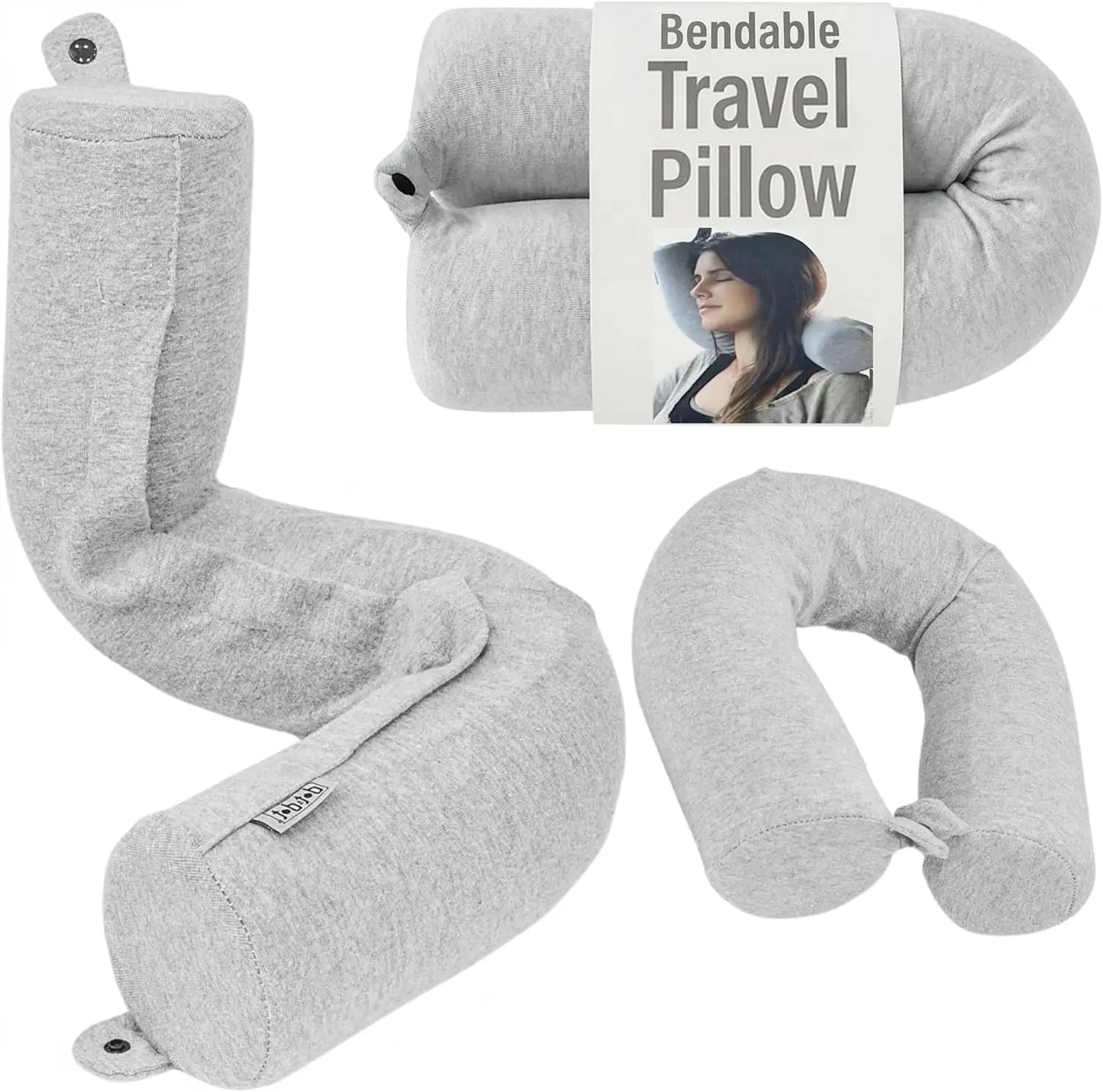 Twist Memory Foam Travel Pillow For Airplanes With Neck Support