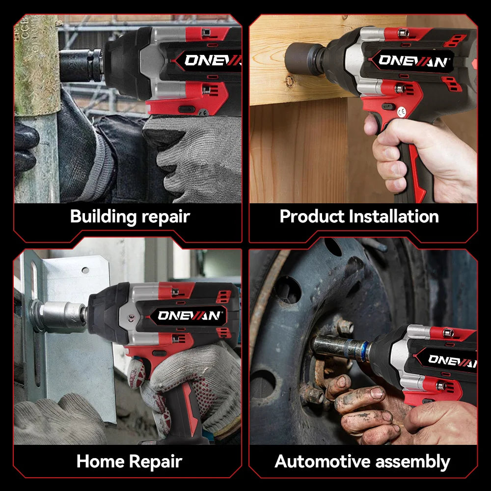 ONEVAN Brushless Electric Impact Wrench 1800 Nm Cordless Power Tool
