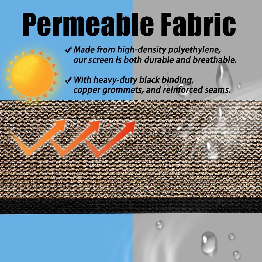 Outdoor Privacy Fence Screen Shade Cover For Garden And Backyard