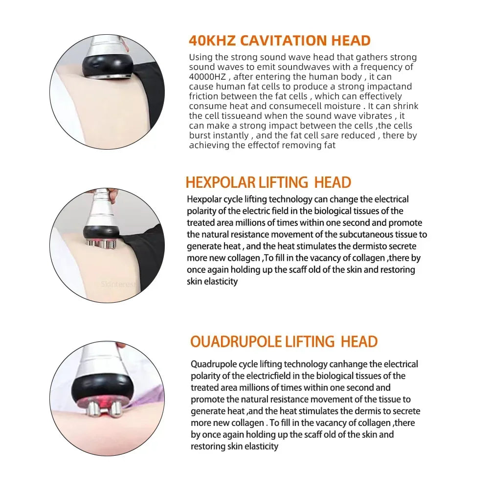 Missheart 9 In 1 Ultrasonic Cavitation Machine For Body Shaping