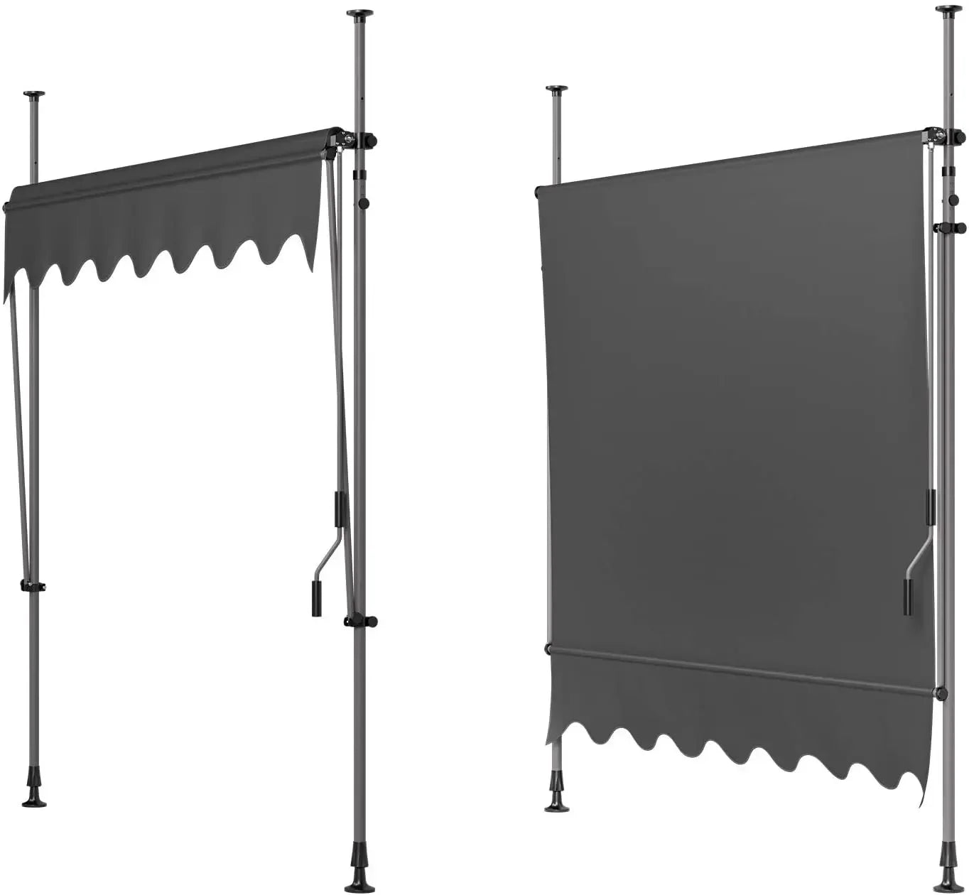 NONECN Retractable Balcony Awning UV50 Sunshade With Hand Crank