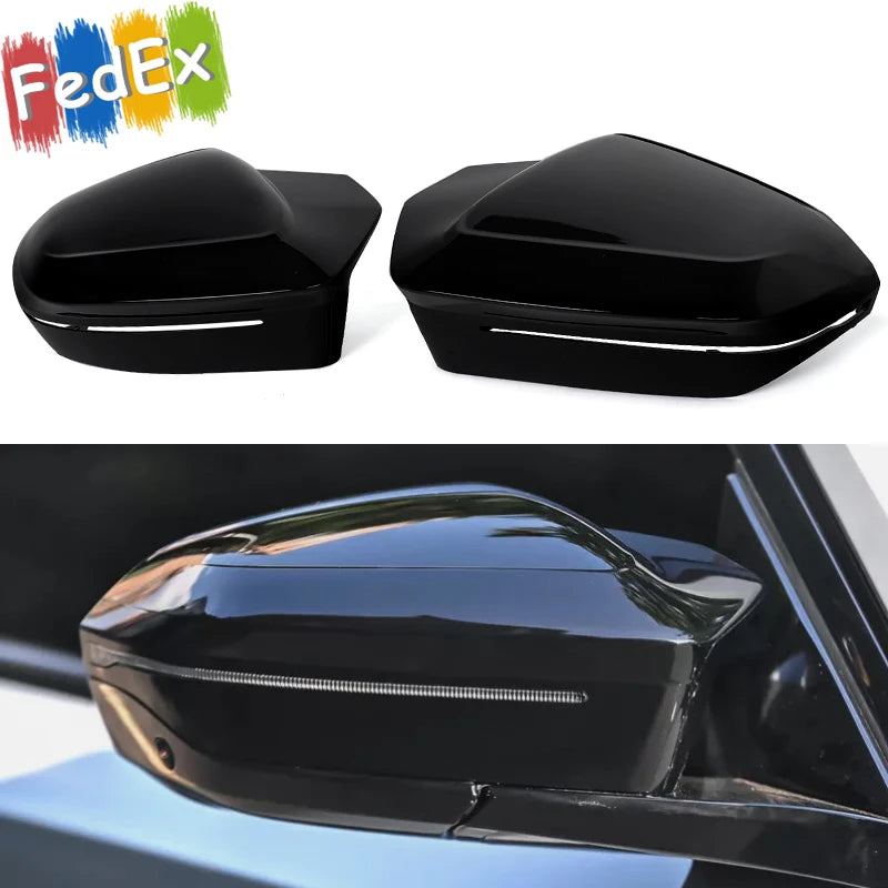 MagicKit Front Side Mirror Covers For BMW G60 G68 G70 Left Hand Drive
