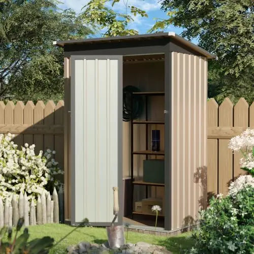 Metal Garden Storage Shed Waterproof Outdoor Tool House