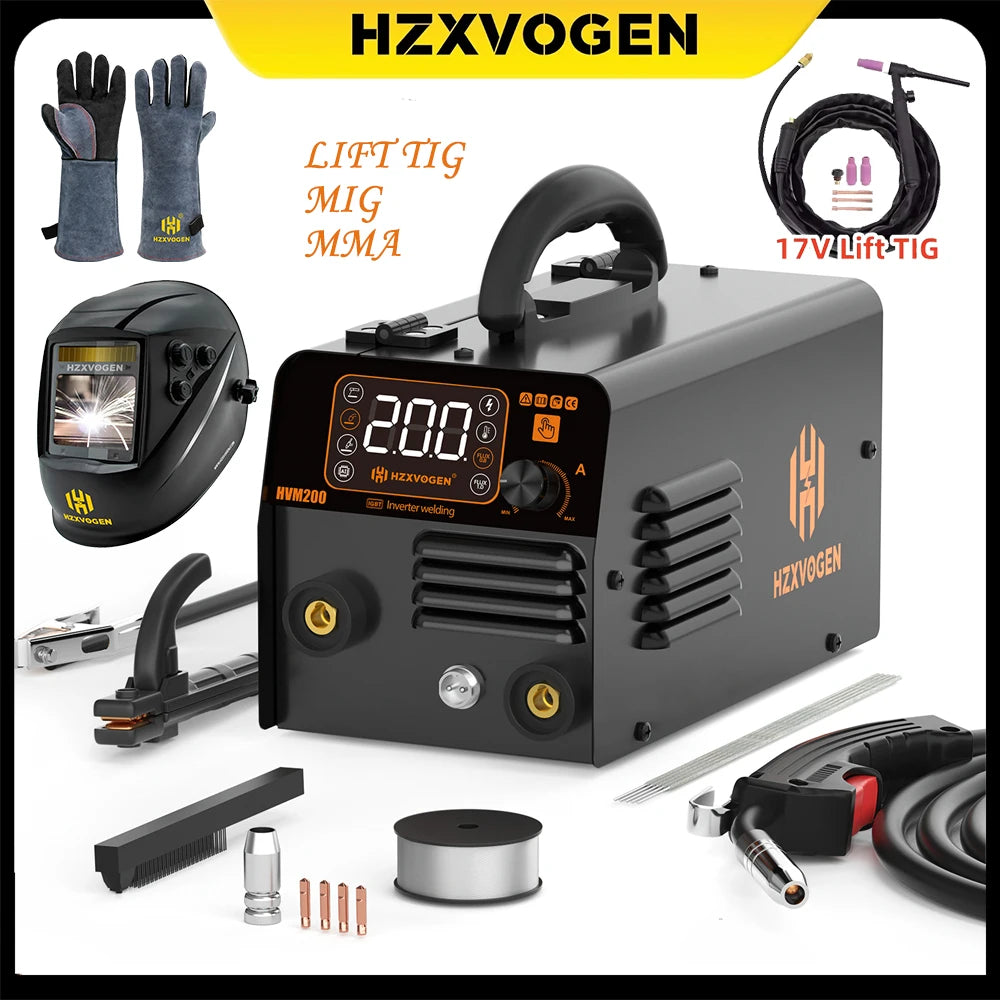 HZXVOGEN HVM200 3 In 1 MIG TIG MMA Welder