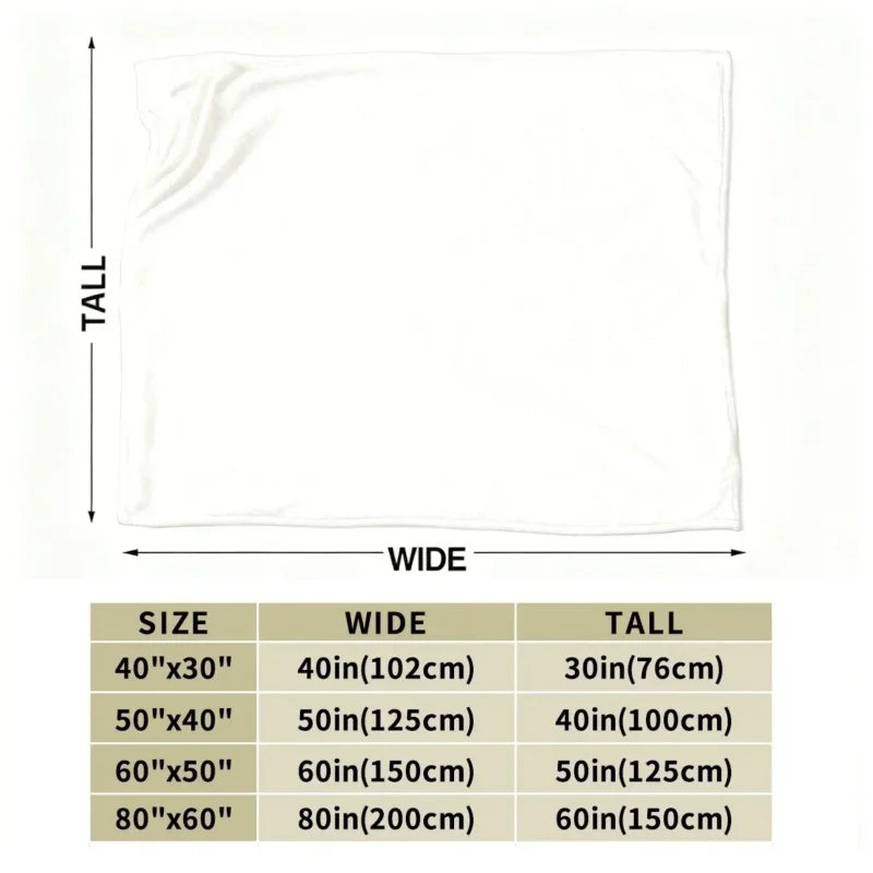 Fashion Print Flannel Blanket Ultra Soft Cozy for Home Decor