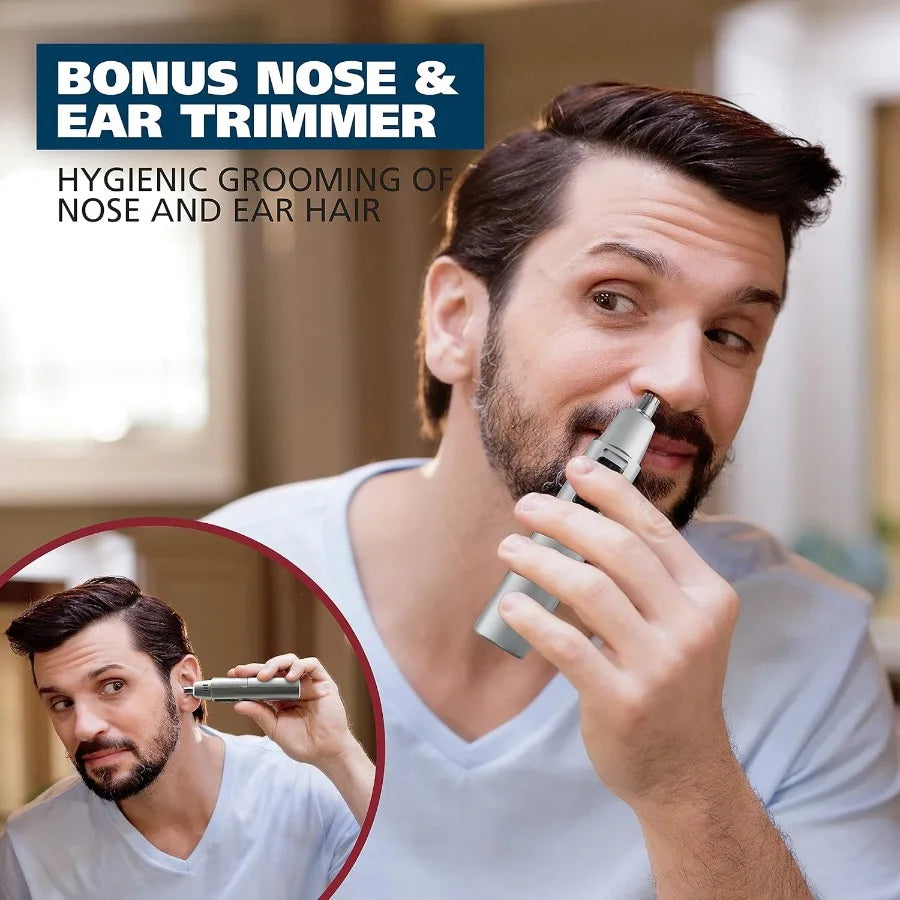 Wahl Beard Trimmer for Men Battery Operated Facial Hair Grooming Set for Mustaches Beard Neckline Light Detailing and Grooming