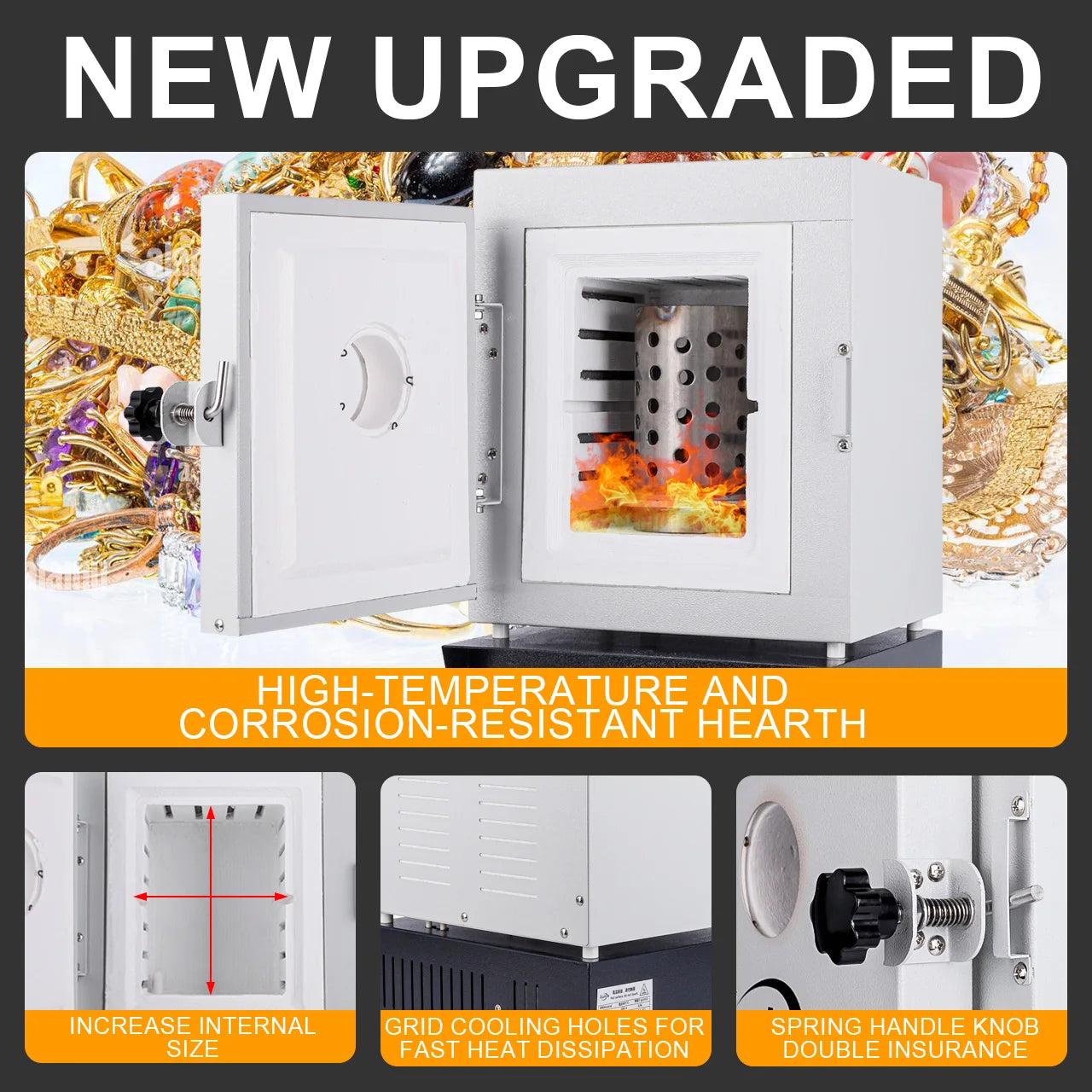 1150C Jewelry Thermostatic Oven Burnout Furnace Window Type