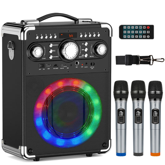 FanFunCabinet S8T Kara Ok Portable Bluetooth Speaker With 3 Microphones