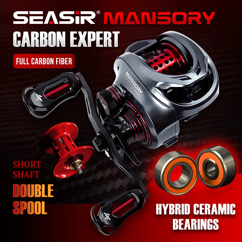SeaSir Mansory Baitcasting Reel Ultralight Carbon 7 to 1 Ratio