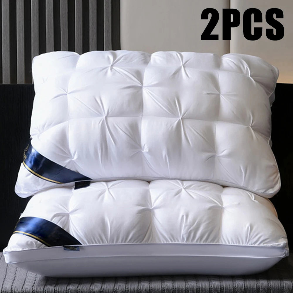 NONECN Two Pillow Set Soft Support For Beds Hotel Series