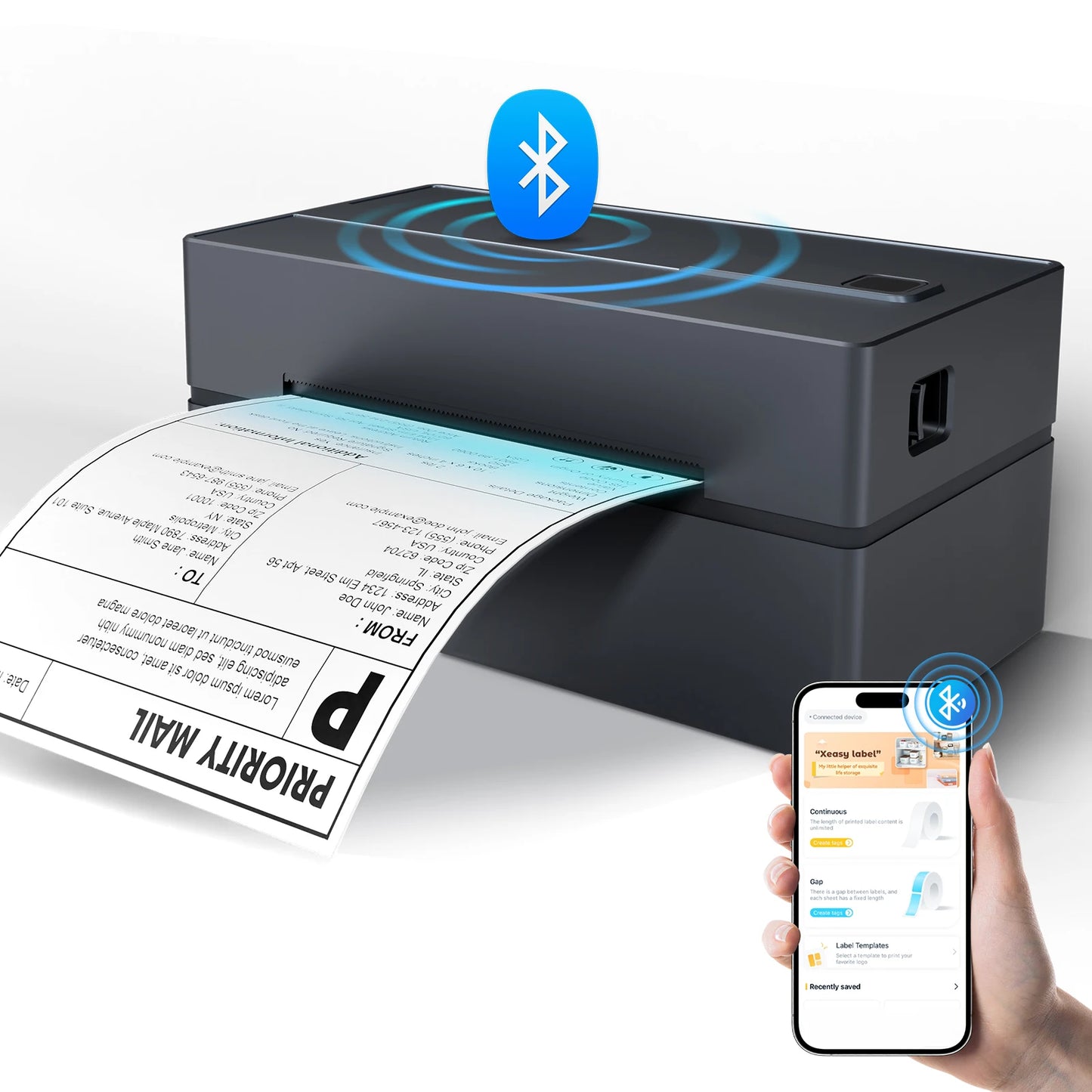 TakeYou Thermal Label Printer Bluetooth USB High Speed For Shipping
