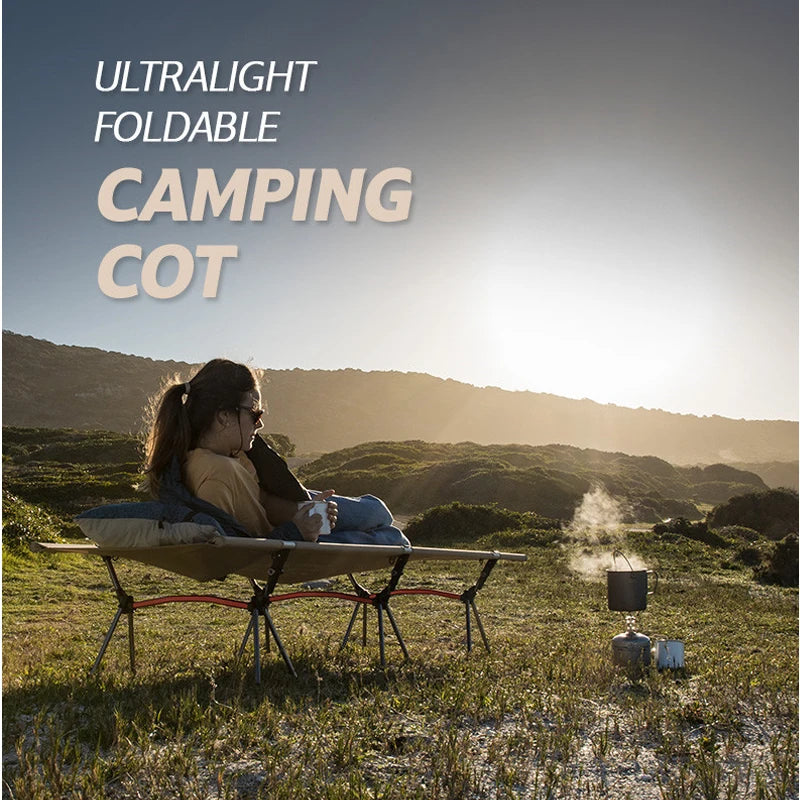 WEST TUNE Camping Cot With Leg Extenders Ultralight Aluminum