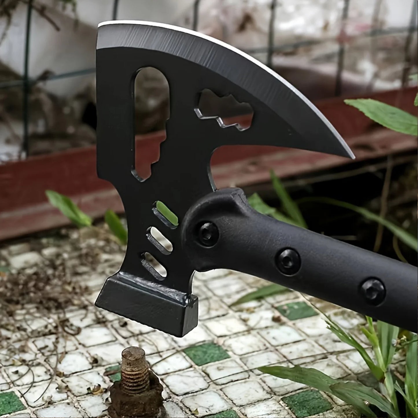 NONEDIY Survival Axe And Hammer Combo For Outdoor Use