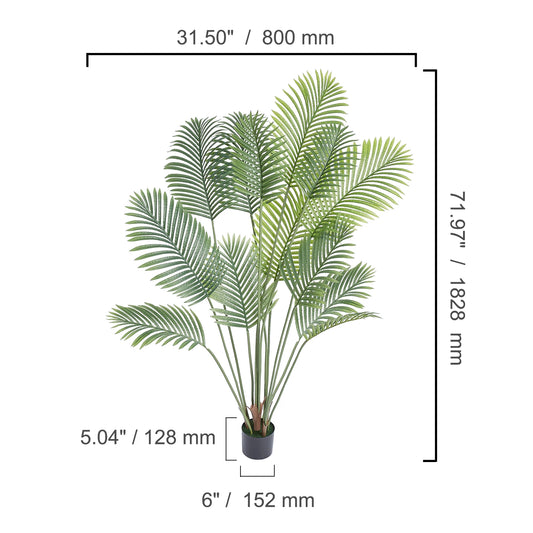 SucceBuy Artificial Palm Tree With Anti Tilt Protection