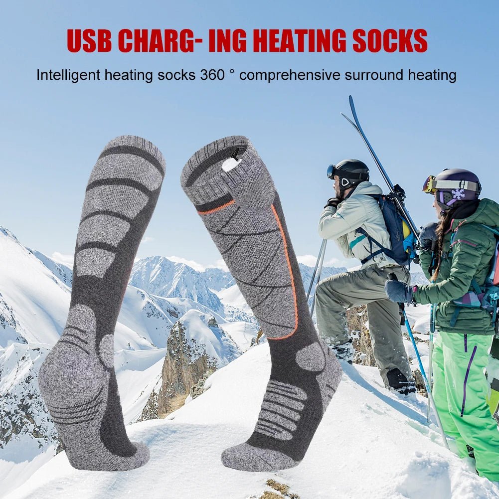 NONECN Electric Heated Socks For Outdoor Activities With 3 Modes