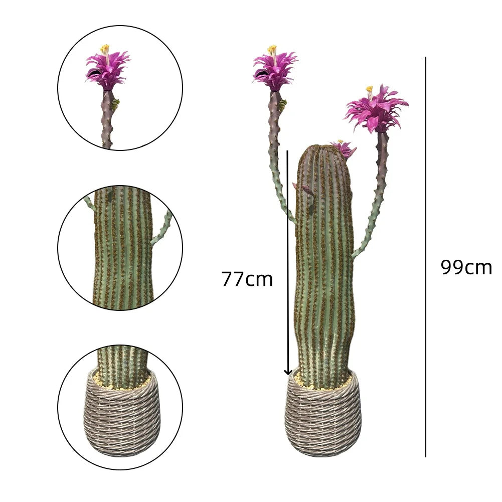 HiMISSCN Artificial Cactus Plant Potted Faux Desert Home Decor