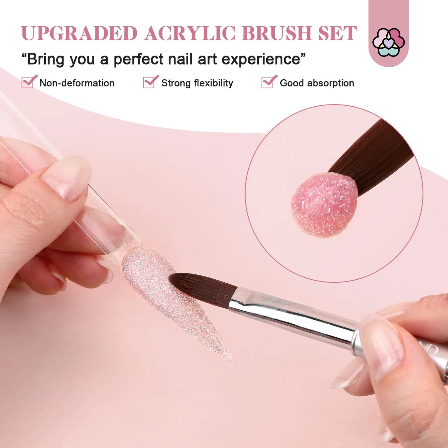 Saviland Kolinsky Acrylic Nail Brush Set For Professional Manicure Application