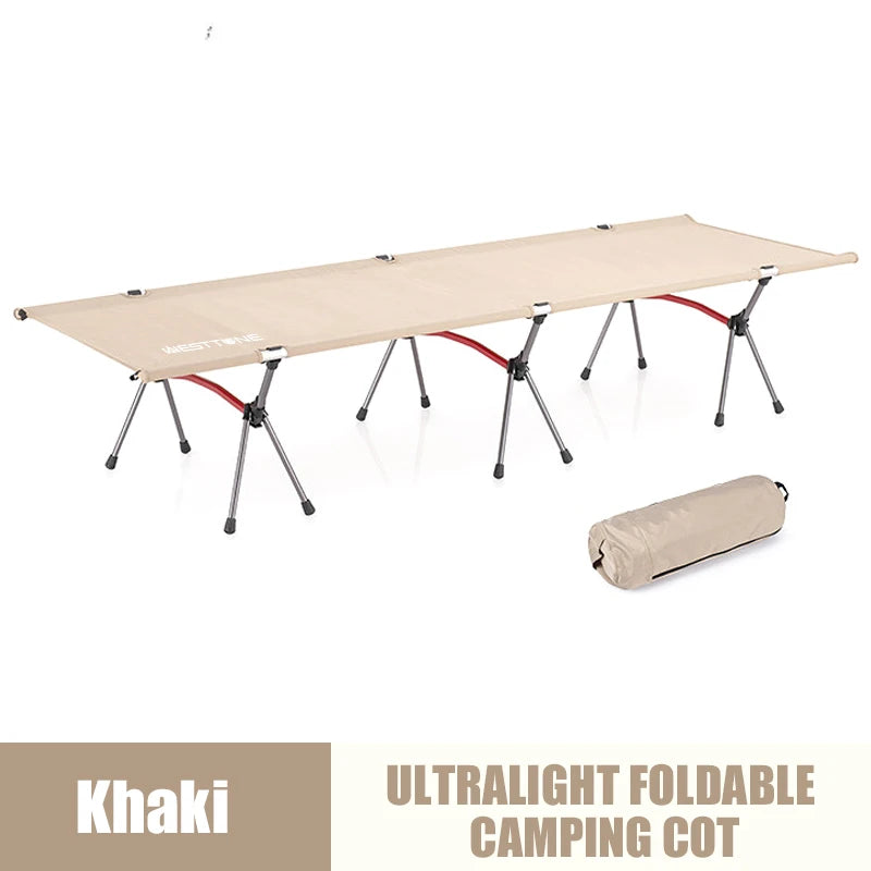 WEST TUNE Camping Cot With Leg Extenders Ultralight Aluminum