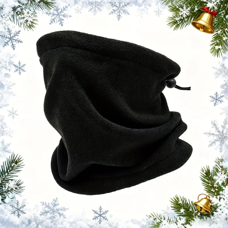 Men's Windproof Fleece Neck Warmer Scarf for Winter Outdoor Activities