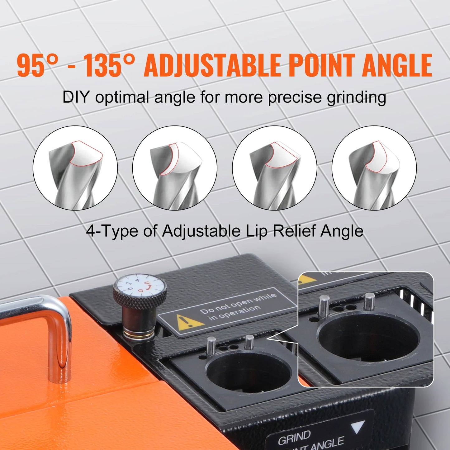 SucceBuy Drill Bits Sharpener Portable Sharpening Tool With 11 Collet