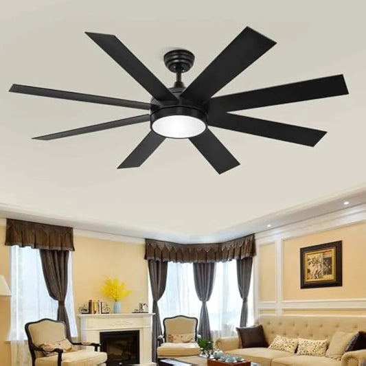 Ceiling Fan With Light And Remote DC Indoor Outdoor Modern 6 Speeds