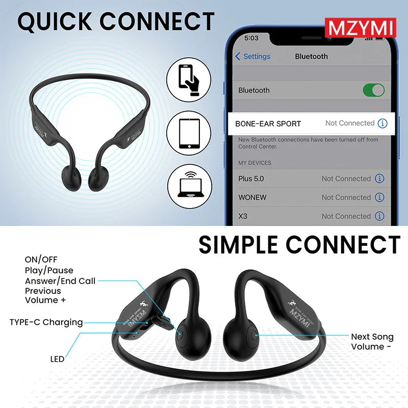 INMAS A18 TWS Earphones Neckband With IP56 Waterproof