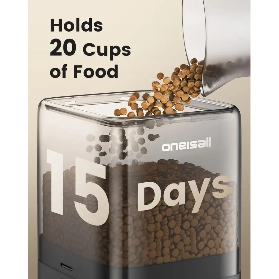 Automatic Cat Feeder for Two Cats Timed Food Dispenser