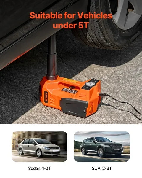 Adjustable Electric Car Jack 5 Tons /11000 lbs Jack kit with Secure Hammer