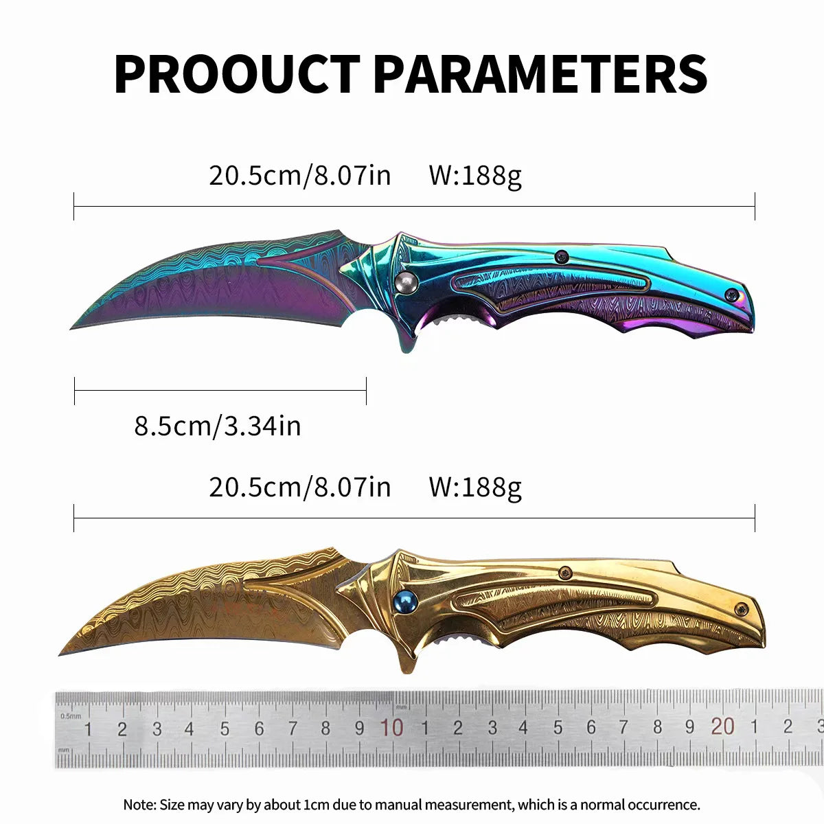 NonediY Stainless Steel Pocket Knife Tactical Folding EDC Tool