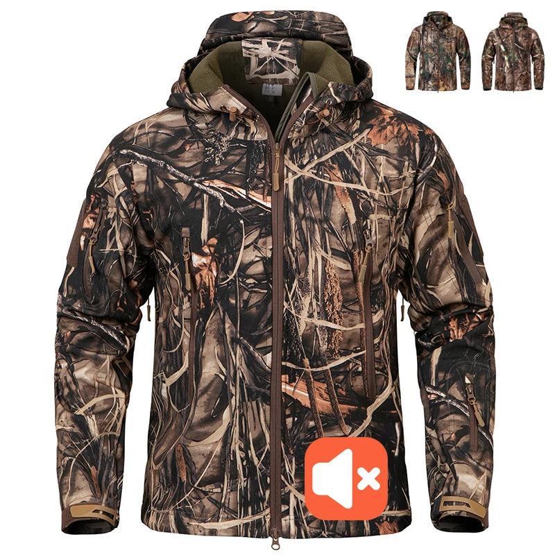 ReFire Gear Men's Quiet Water Resistant Softshell Camouflage Hunting Jacket