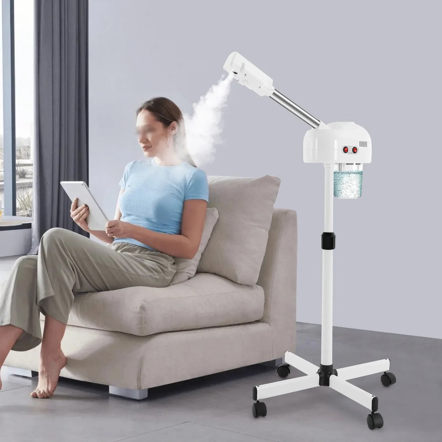 Ozone Infused Facial Steamer 800W Power for Home and Salon
